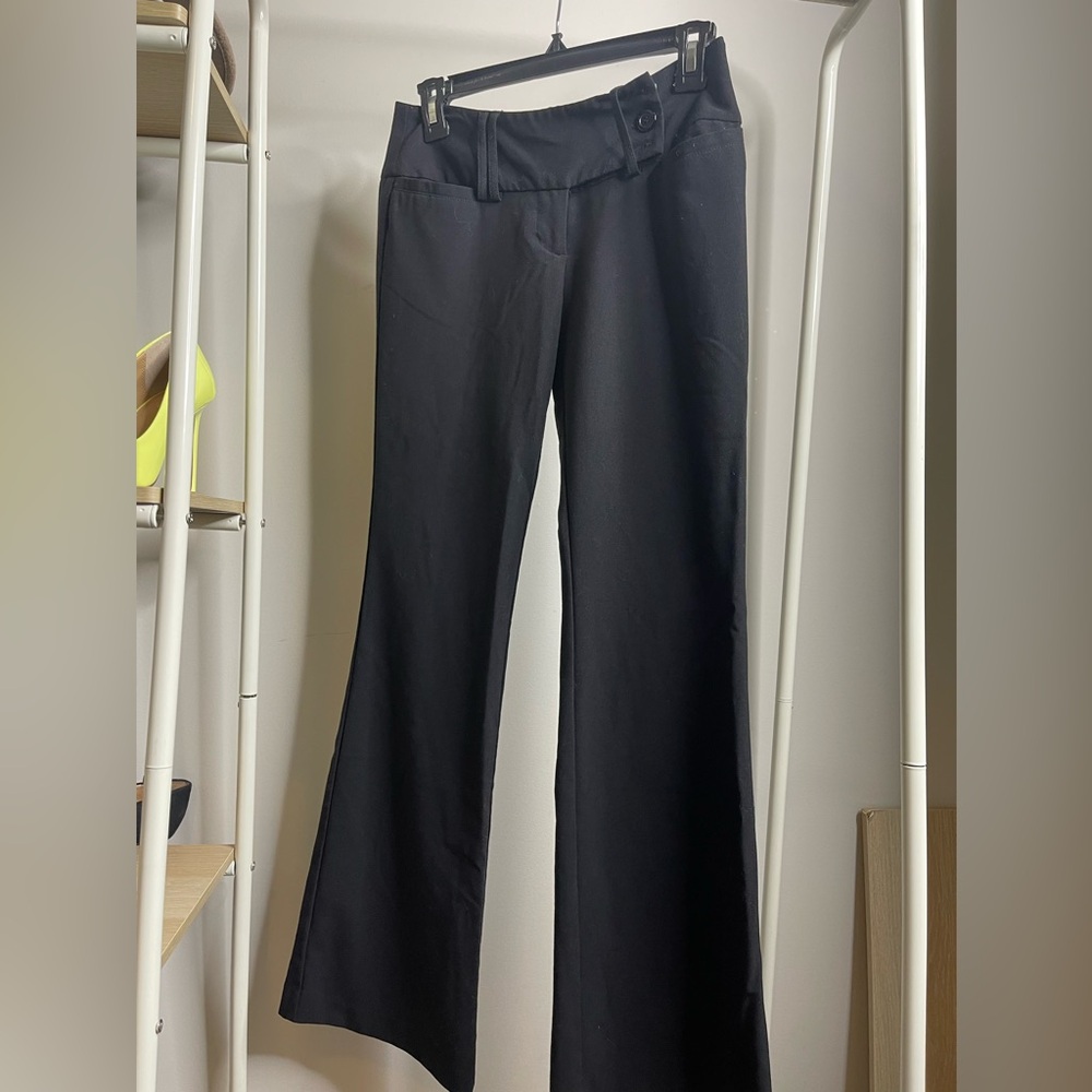 Black flare work pant trouser